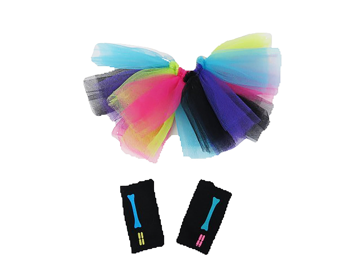 American Fashion World Electric Neon Skeleton Halloween Costume for 18-inch Dolls| enhanced Quality & Trendy Design | Dolls Clothes | Outfit Fashions for Dolls for Popular Brands