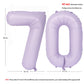 40 In Matte Purple Number Balloons Helium Foil Mylar Balloon Birthday Party Banquet Decoration Digital 70