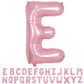 40 Inch Pink Letter Balloons, Large E Letter Balloons Foil Helium Balloon, Foil Big Single Alphabet E Balloon, Pink Letters for 