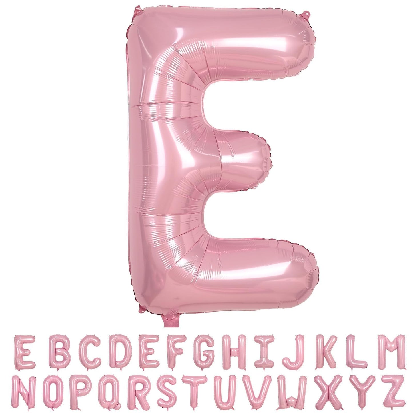 40 Inch Pink Letter Balloons, Large E Letter Balloons Foil Helium Balloon, Foil Big Single Alphabet E Balloon, Pink Letters for 