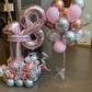 Paticool 40 Inch Rose Gold Number Balloon 8, Large Number Foil Balloons Mylar For Girl Boy Birthday Party Celebration Decoration