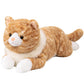 Litence Cat Weighted Plush Toy, 21" Orange Cat Pillow, 3.9 lbs Realistic Stuffed Animal for Kids, Cute Kitten Gift