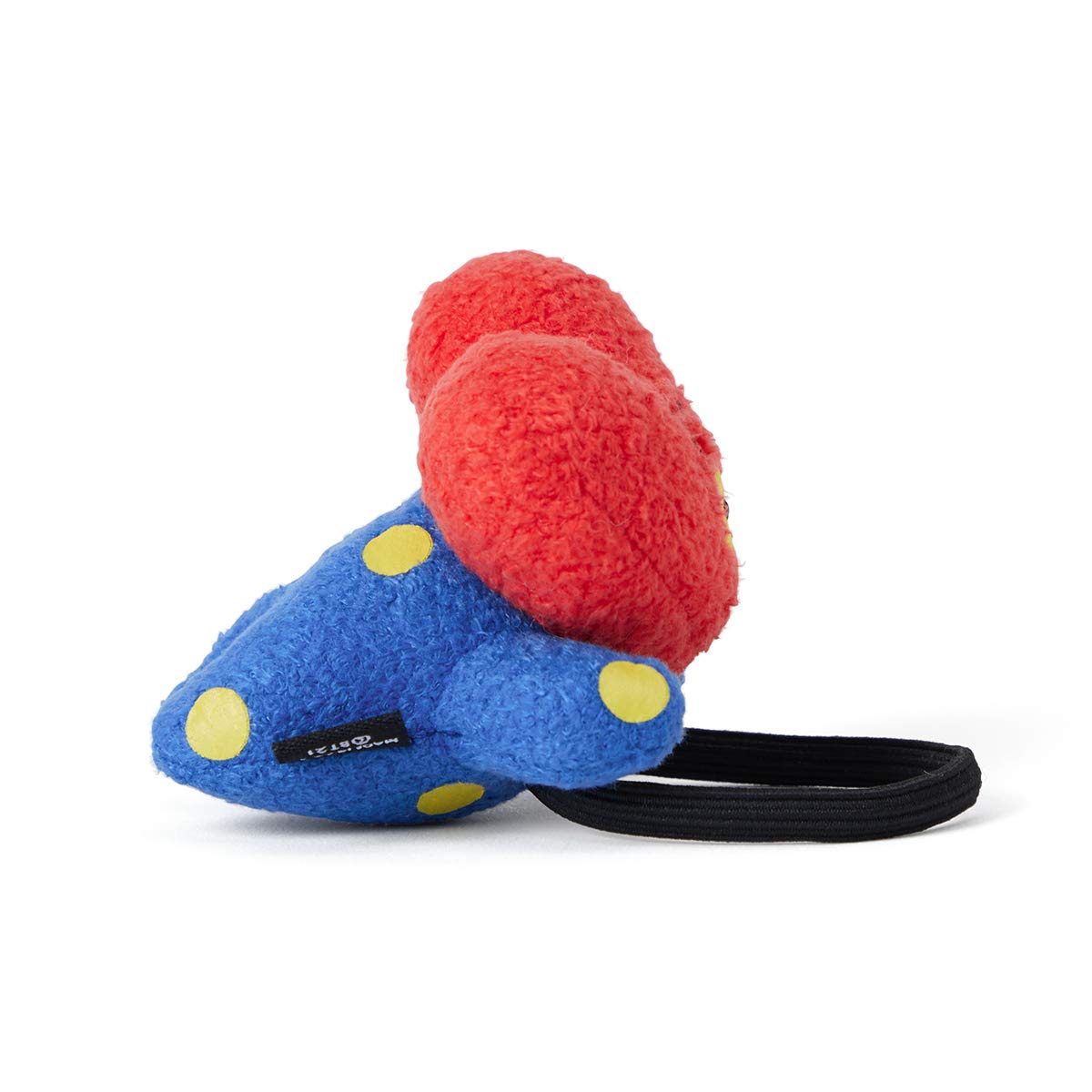 Tata Character Plush Stuffed Animal Elastic Hair Tie Band Accessories For Girls, Red/Blue