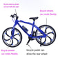 Ailejia Finger Racing Bicycle Mountain Bike Cake Topper Mini Dirt Bike Bicycle Model Cool Boy Toy (Racing Bike Blue)