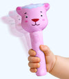Intellibaby Tiny Tails Handheld Rattle For Baby & Infants,Soft Animal Plush Toy For Toddlers Boys&Girls,Squeeze Easy To Handle,S