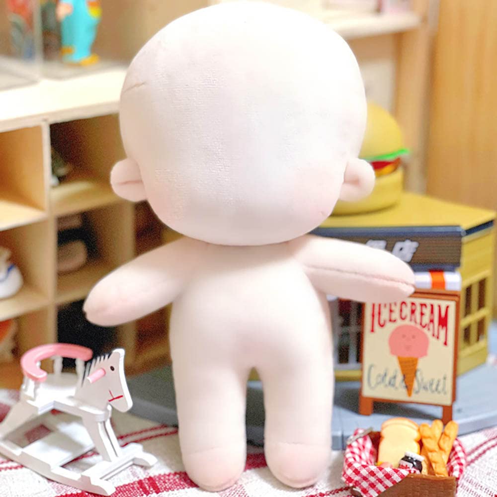 Niannyyhouse 10Cm Plush Doll Without Embroidery Humanoid Stuffed Toys Dress Up Normal Body Glossy Wearable Clothing (A-2, 10Cm)