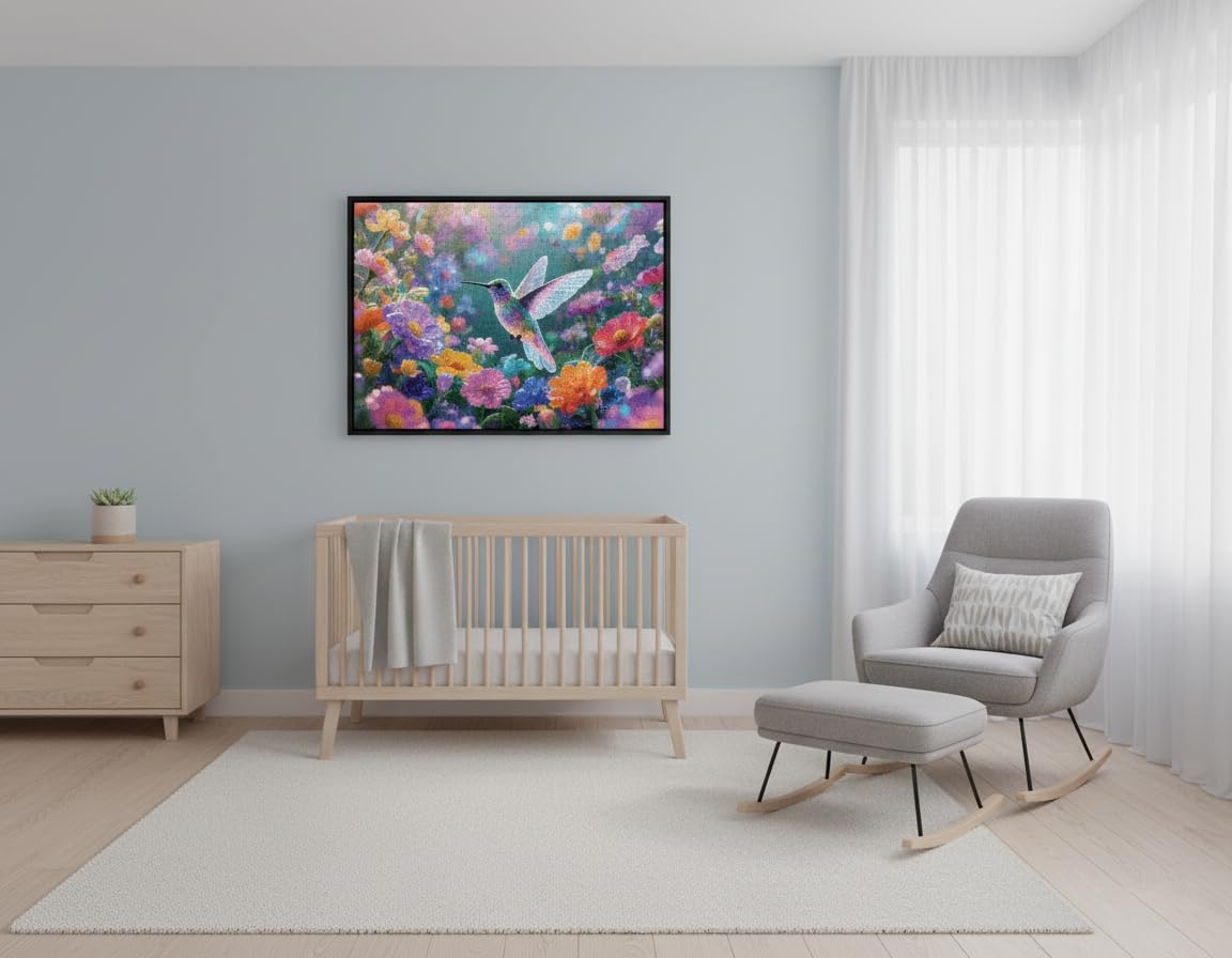 Tomzio 1000 Pieces Jigsaw Puzzles for mature-themeds  Floral & Bird Series - Exquisite Nature Art & Seamless Fit  Calming Brain Teaser  Large 28 x 20  Great Gift for Garden Lovers(Garden Spirits)