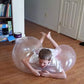 Uoeo 4 PCS Large Bubble Ball Magic Bubble Balls Transparent Bounce Balloon Inflatable Water Ball Beach Garden Ball Soft Rubber B
