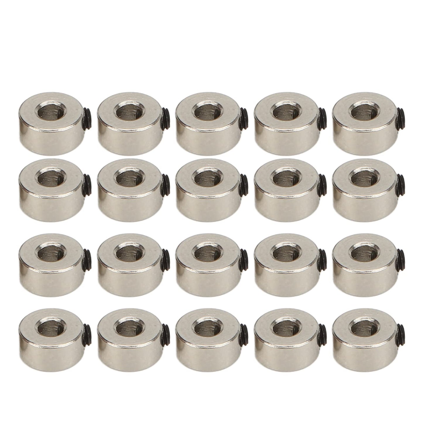 plplaaoo 20PCS Landing Gear Stopper Set, 3.1mm Stainless Steel RC Aircraft Landing Gear Wheel Stoppers, Silver Wheel Collar Land