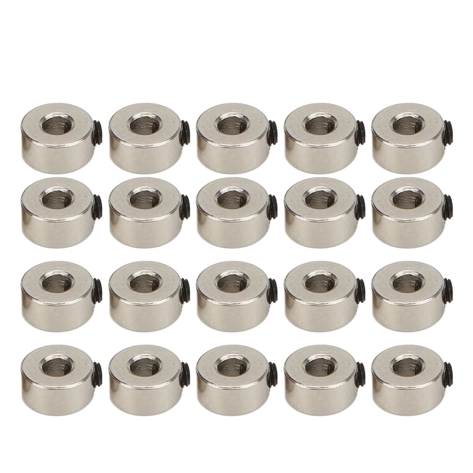 plplaaoo 20PCS Landing Gear Stopper Set, 3.1mm Stainless Steel RC Aircraft Landing Gear Wheel Stoppers, Silver Wheel Collar Land