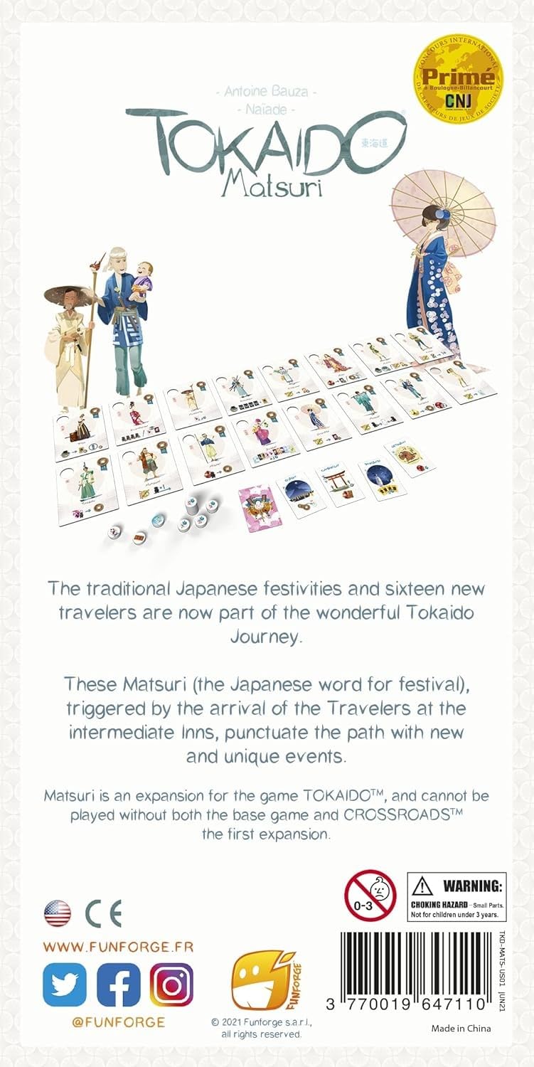 Tokaido Matsuri Board Game Expansion | Strategy Game | Travel Adventure Game | Exploration Game For Adults And Teens | Ages 8+ |