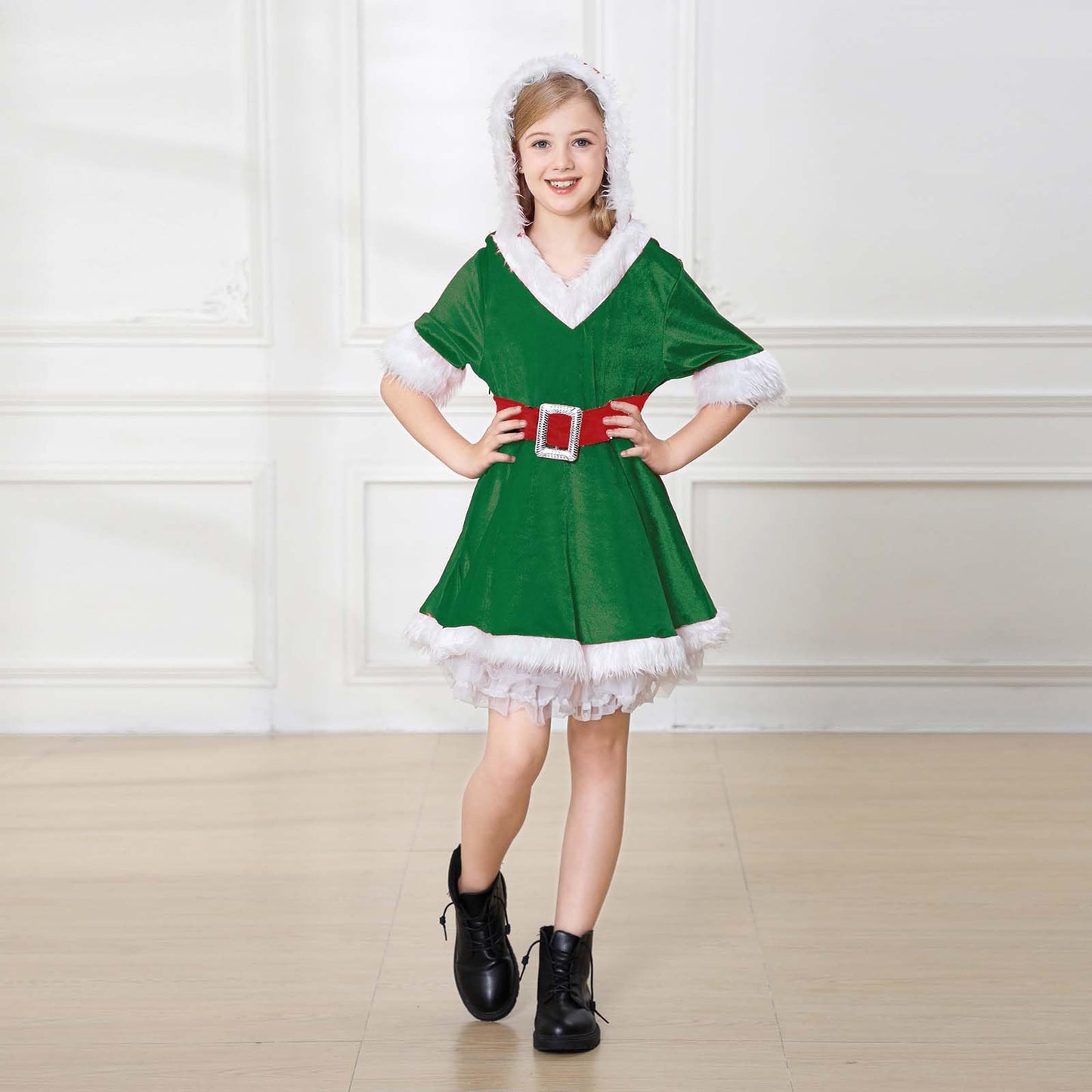 Lmyove Elf Dress Christmas Costume For Girls, Elfs Costumes Xmas Gift For Kids