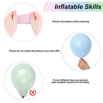 Jobkoo 60 Pcs Pastel Balloons, 12 Inch Macaron Latex Balloon Pastel Multicolor Party Balloons Assorted Color Rainbow Helium Ball