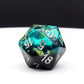 Haxtec DND Dice Set Blue Black Resin Dice Set Gold Foil Flakes D&D Polyhedral Dice for Roleplaying RPG Dungeons and Dragons