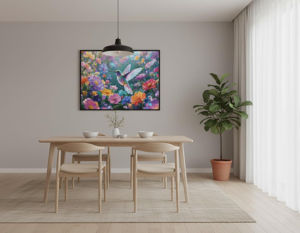 Tomzio 1000 Pieces Jigsaw Puzzles for mature-themeds  Floral & Bird Series - Exquisite Nature Art & Seamless Fit  Calming Brain Teaser  Large 28 x 20  Great Gift for Garden Lovers(Garden Spirits)