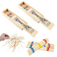 Chochkees Classic Wooden Thin Pick Up Stick Game 31 Pieces Fun Family Game Gift Idea, 7'' Tall, (2-Pack)