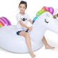 Jasonwell Big Inflatable Unicorn Pool Float Floatie Ride On With Fast Valves Large Rideable Blow Up Summer Beach Swimming Pool Party Lounge Raft Decorations Toys For Kids Adults