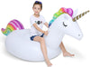 Jasonwell Big Inflatable Unicorn Pool Float Floatie Ride On with Fast Valves Large Rideable Blow Up Summer Beach Swimming Pool Party Lounge Raft Decorations Toys Kids mature-themeds