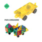 Neoformers Magnetic Tiles Car Building Kit For Toddlers, 4 Pcs Magnet Construction Trucks, Stem Toys For 3-8 Year Old Boys Girls, Educational Vehicle Engineering Set
