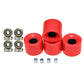 Calandis Skateboard Wheels with Bearings 60mm Wheels Set of 4 Red Gold Cover