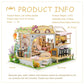 Cutebee Dollhouse Miniature With Furniture, Diy Wooden Dollhouse Kit Plus Dust Proof, Creative Room Idea