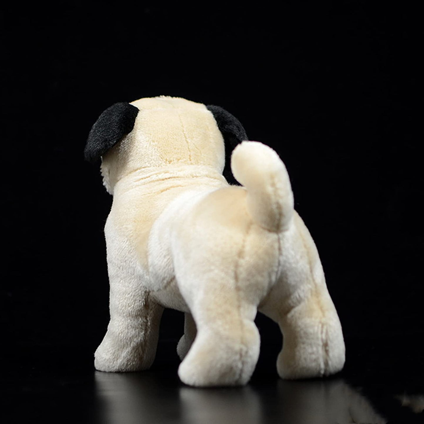Zhongxin Made Simulation Pug Plush Toy - Realistic Brown Pug Stuffed Animal 12Inch, Cute Dog Puppy Plushie Toy, Unique Plush Gift Collection For Kids