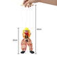 Bxt Hand Puppet Clown Wood Marionette Toys Pull Strings Puppet Doll Movable Hands And Feet,Xmas Parent-Child Interactive Fun Toy