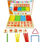 Umbresen Counting Sticks Montessori Toys Math Educational Toy, Wooden Intelligence Sticks Number Cards And Counting Rods With Box (Counting Sticks)