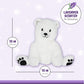 1I4 Group Warm Pals - Polar Bear - Cozy Lavender Scented Plush Toys - Stuffed Animal - Coolable Bedtime Comfort Plushie