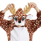 Calanta Deer Onesie Kids Reindeer Costume Girls Animal Pajamas Halloween Christmas Cosplay Party.Sika Deer.140