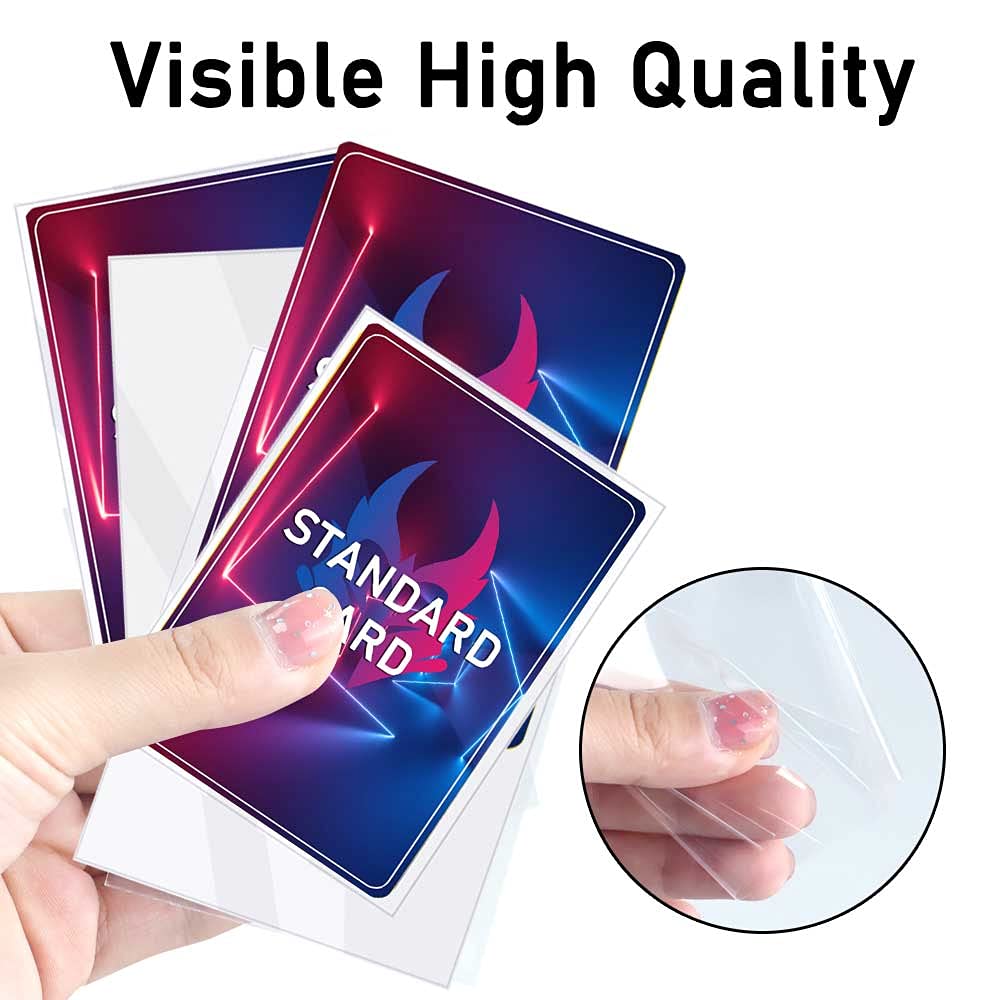 YKToyz 1000 Pcs Clear Polyethylene Card Sleeves for Trading Cards, 66mm×91mm, Soft Protectors for Baseball, Sports, Yugioh, MTG Cards
