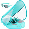 Cloth Newest Add Tail Avoid Flip Over Mambobaby Non Inflatable Baby Swim Float With Canopy Upf 50+ Vest Air Free Water Smart Swim Trainer Solid Infant Pool Waist Ring