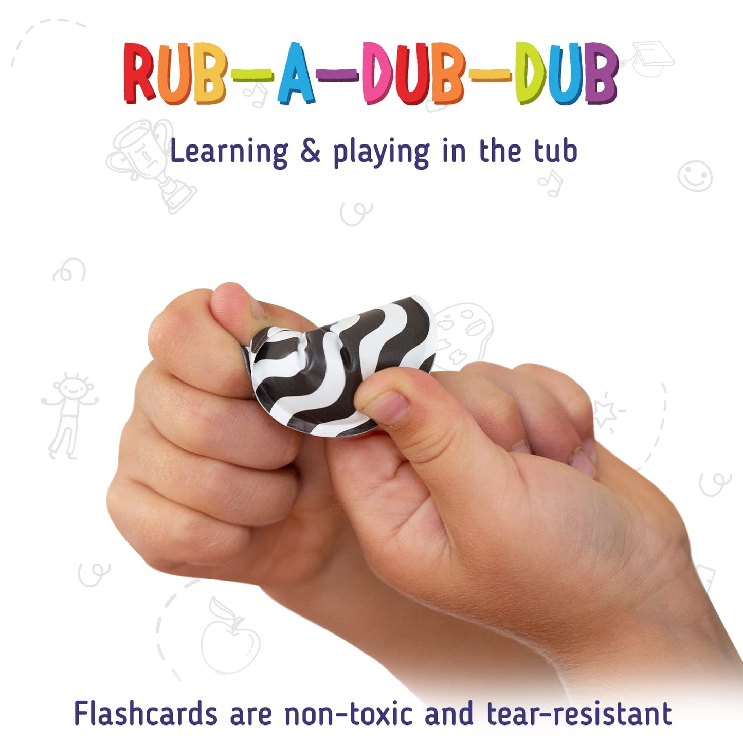Merka High Contrast Baby Toys For Newborn Mold Free Bath Toys Black And White Cards For Babies Set Of 30 Floating Flashcards Sen