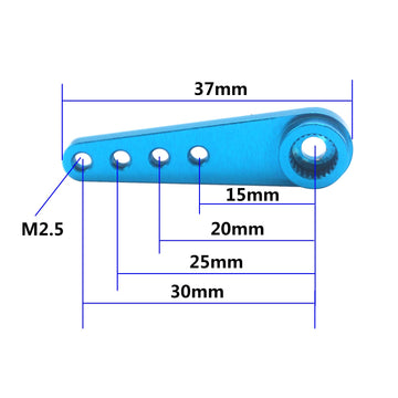 3Pack Vgoohobby 25T Aluminum Alloy Servo Horn Extension Steering Arm 37mm Compatible with Futaba Savox Power HD HSP Himoto MG995