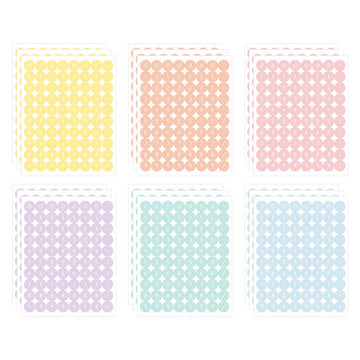 Monolike Cotton Candy Number Stickers Set - 6 Design Stickers, 18 Sheets In Total