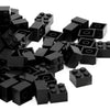 Unirolic Classic Building Bricks Set, 100 Piece 2X2 Basic Building Blocks Stem Creative Building Toys Compatible With All Major Brands(Black)