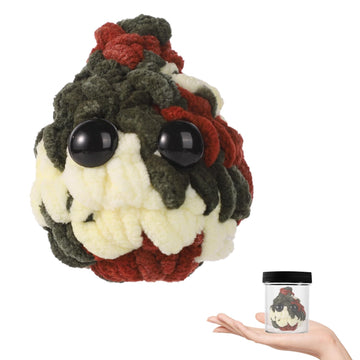 Adopt A Weed Nugget Plush, Positive Weed Nugget Plush With Encouragement Cards & Plastic Jar Little Crochet Potato Plush Stuffed