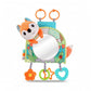 Sensory Crib Mirror With Hanging Toys Soft Mirror Toy Soft Fabric Hanging Toy Textured For Babies, Infants, Newborns, Orange Fox