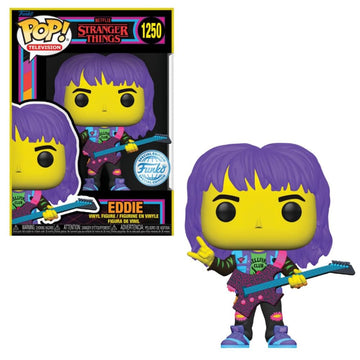 Funko Pop! Television: Netflix'S Stranger Things - Eddie Hellfire Club With Guitar *Blacklight* (Target Exclusive)