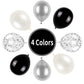 Black And Silver Balloons, Metallic Silver And Black Balloons Pearl Silver Confetti Balloons Black Silver Party Balloons Chrome