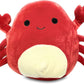 Official Kellytoy Squishmallows 8    Carlos The Red Crab Sea Life Squad Plush Pillow Stuffed Toy