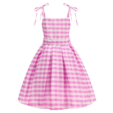 Addacos Girls Princess Costume Halloween Dress Up From Doll Movie With Accessories (Pink, 120 (5-6T))