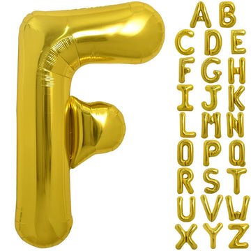 Toniful 40 Inch Large Gold Letter F Balloons Helium Balloons,Foil Mylar Big Balloons For Birthday Party Anniversary Supplies Dec