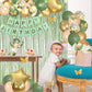 Msmancy Sage Green Birthday Decorations For Women Men 65Pcs With Happy Birthday Banner Curtains Butterfly Heart Star Led Light A