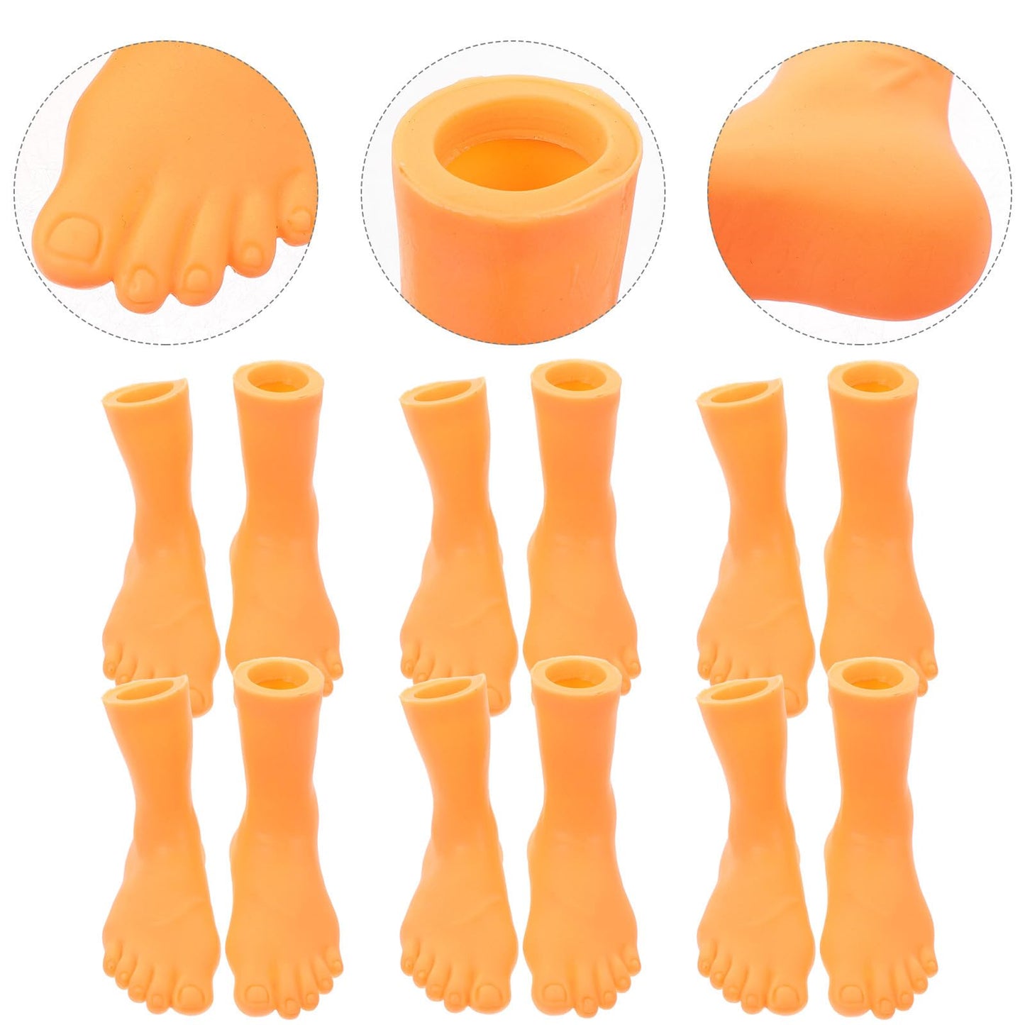 Gadpiparty 6 Pairs Finger Feet Puppet Set - Rubber Mini Puppets For Adults And Kids
