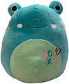 Squishmallows Official Kellytoy Valentines Squad Squishy Soft Plush Toy Animal (8 Inch, Ludwig Frog)