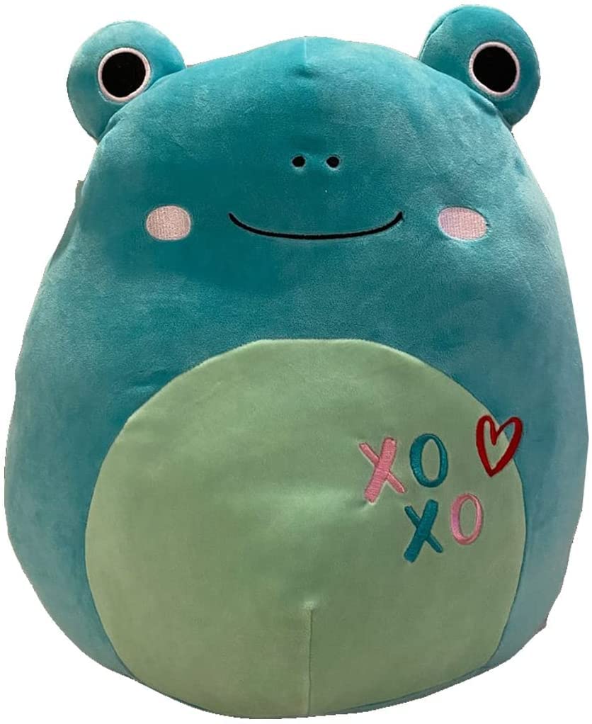 Squishmallows Official Kellytoy Valentines Squad Squishy Soft Plush Toy Animal (8 Inch, Ludwig Frog)