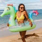 Poolcandy Inflatable 40 inch Animal Pool Tubes & Swim Rings (Turquoise Sea Horse with Glitter Animal 40 Pool Tube)