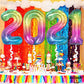 Giant Rainbow Jelly Number 0 Balloons - Large, 40 Inch | Rainbow Birthday Decorations | 0 Digit Tie Dye Balloons Decoration | Happy Birthday Rainbow Zero Balloon For Rainbow Birthday Party Decorations