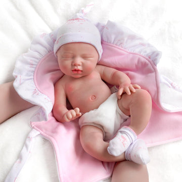 Babeside Lifelike Reborn Baby Dolls Silicone Full Body - Girl 12 Inch - Soft Body Flexible Limbs Realistic Real Life Baby Dolls With Accessories For 3+ Years Old Girls Boys Gift